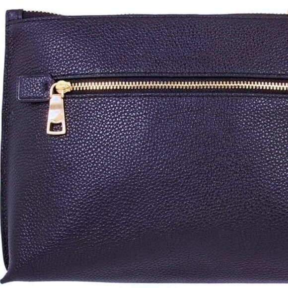 Coach Charlie Pouch Wristlet Clutch Detachable Strap Navy Black - Picture 4 of 6